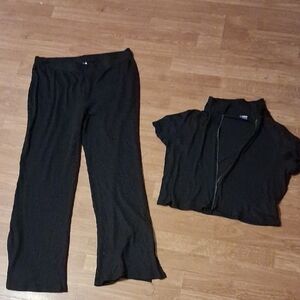 Casual Black Women's Pantsuit